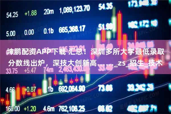 坤鵬配資APP下載 匯總！深圳多所大學最低錄取分數線出爐，深技大創新高……_zs_招生_技術